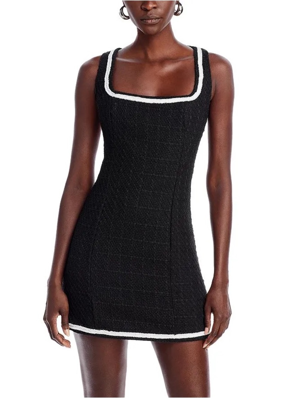 AQUA x Liat Baruch Bloomingdale's Exclusive Tweed Square Neck Mini Dress
